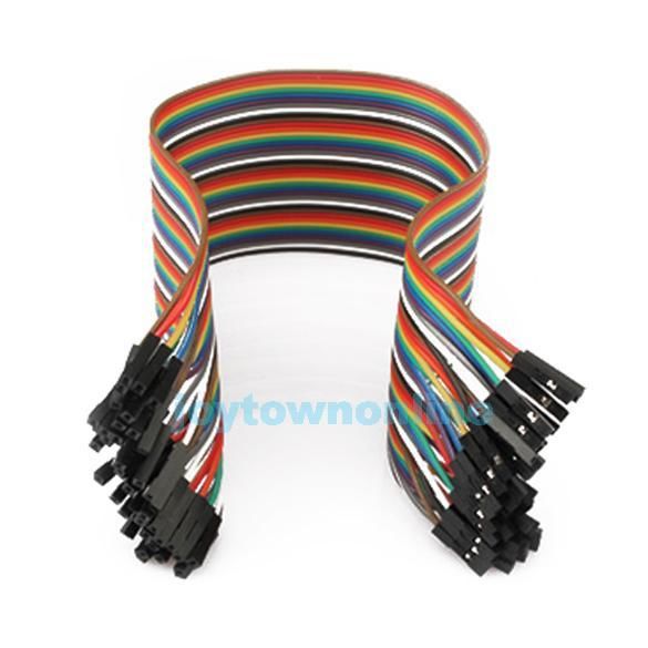 40 Way 30cm Flat Arduino Jumper Cable Rainbow Color Cable For Ho